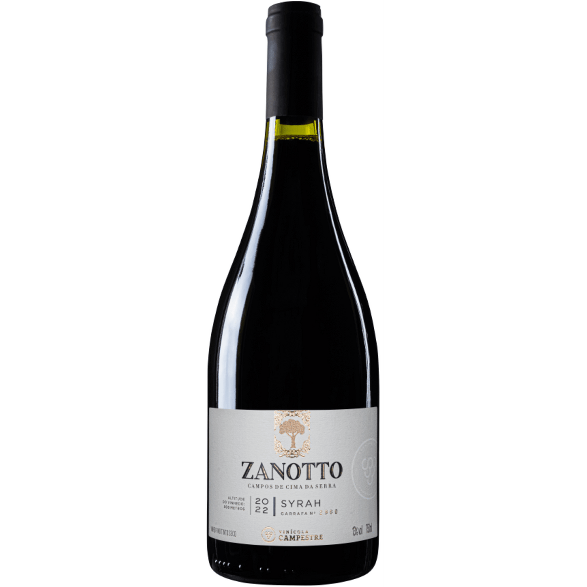 Zanotto Syrah: 100% Syrah dos Campos de Cima da Serra, elegante - Espumantes do Sul