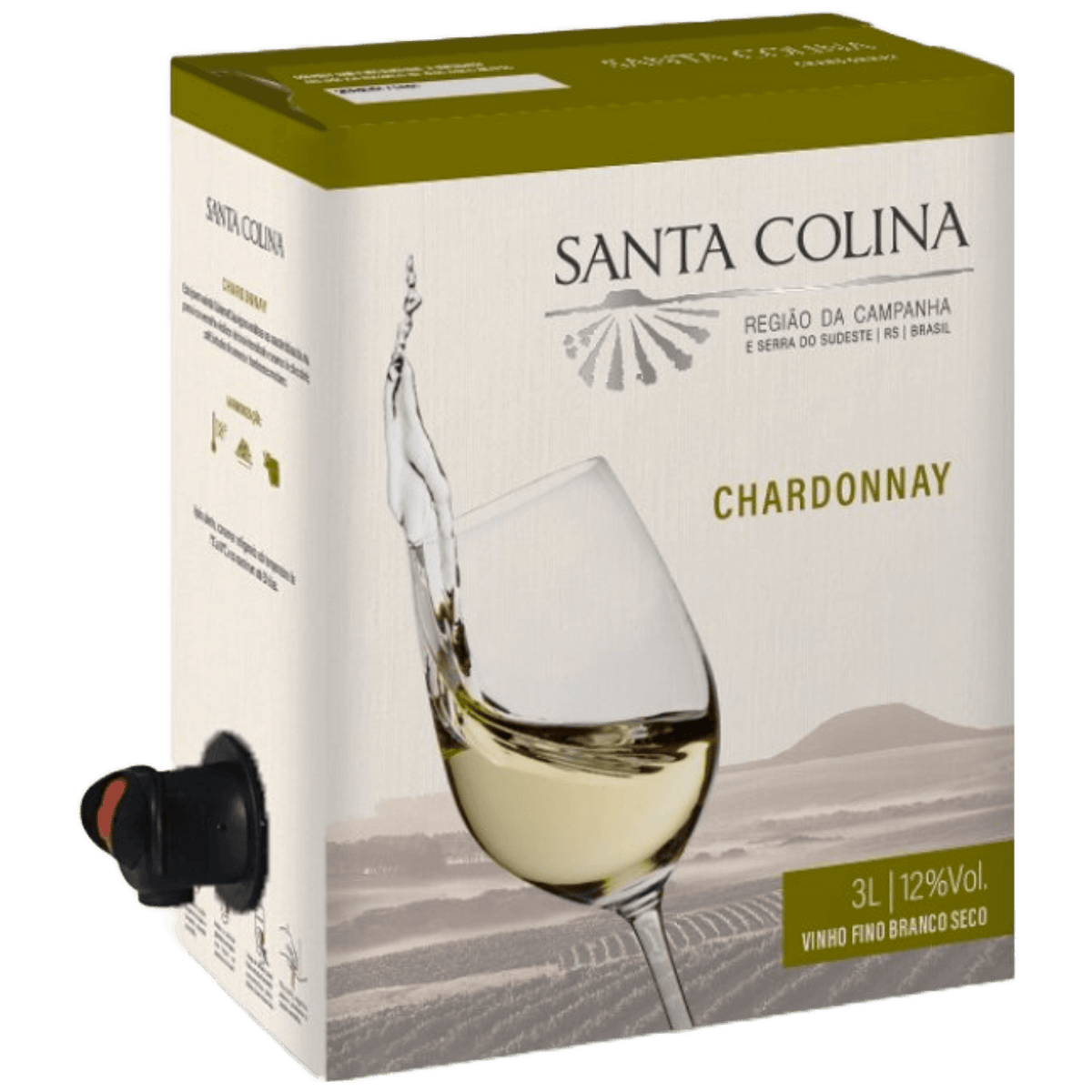 Aliança Santa Colina Chardonnay Bag in Box 3L - Aliança - Espumantes do Sul