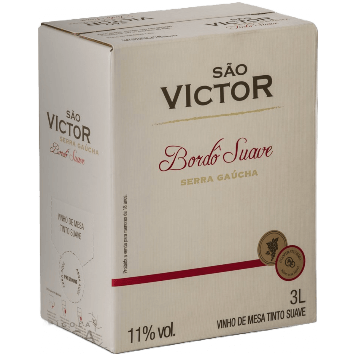 Aliança São Victor Bordô Suave Bag in Box 3L - Aliança - Espumantes do Sul