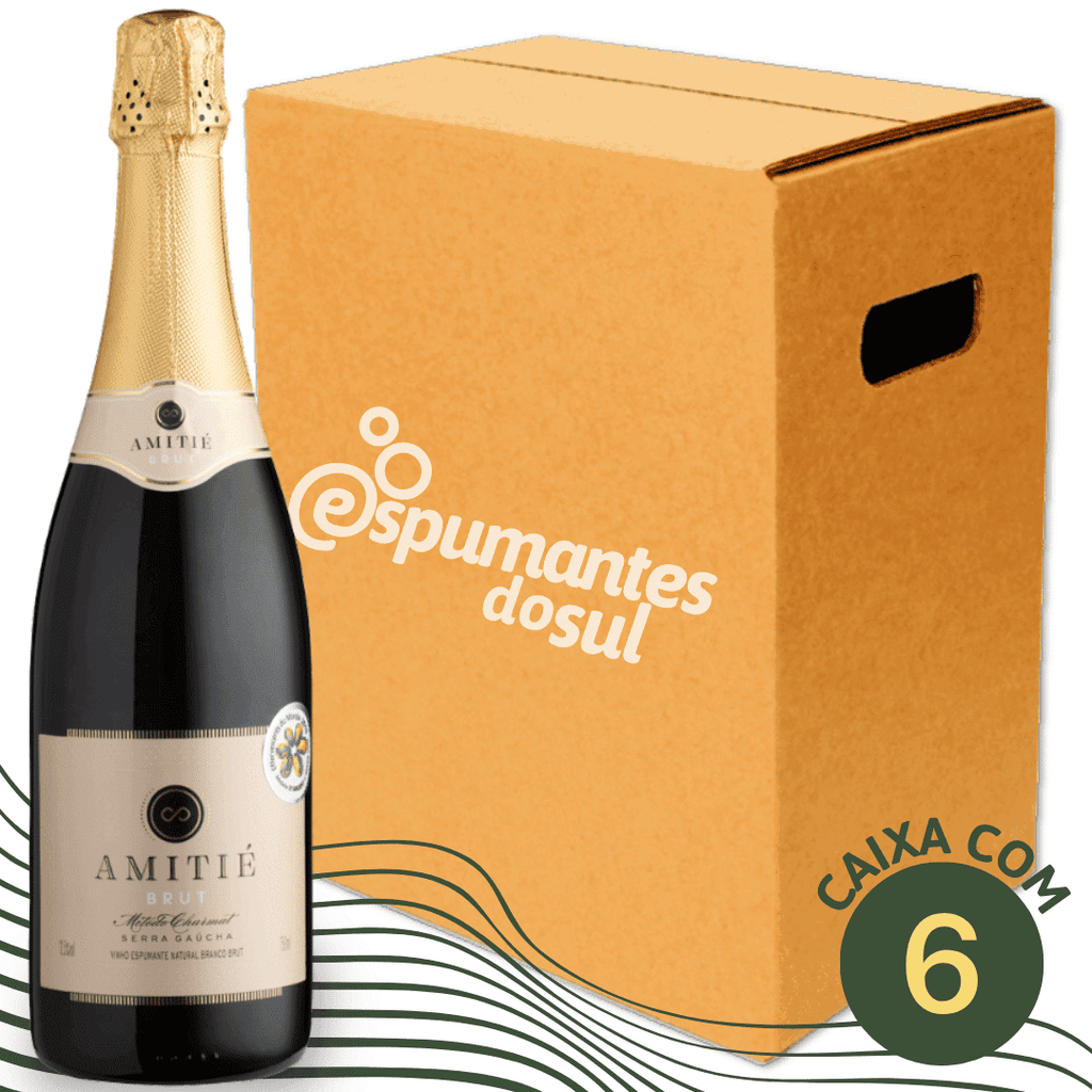 Amitié Espumante Brut - Caixa com 6 - Amitié - Espumantes do Sul