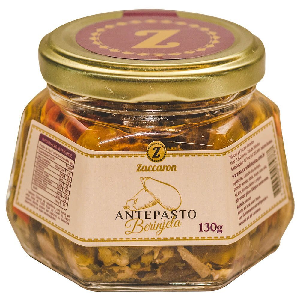 Antepasto de Berinjela Zaccaron 130g - Zaccaron - Espumantes do Sul