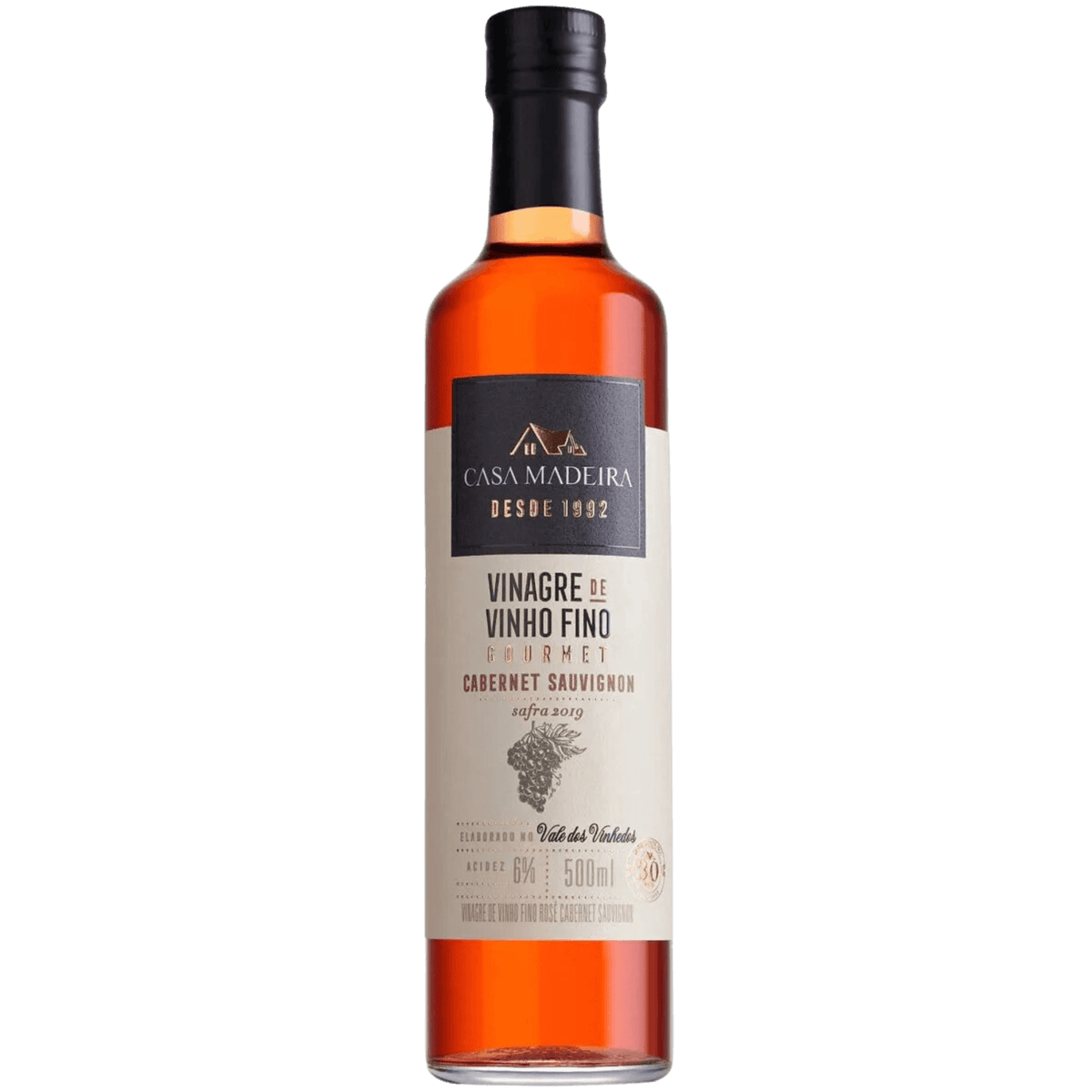 Casa Madeira Vinagre Gourmet de Vinho Rosé Cabernet Sauvignon 500ml - Casa Madeira - Espumantes do Sul