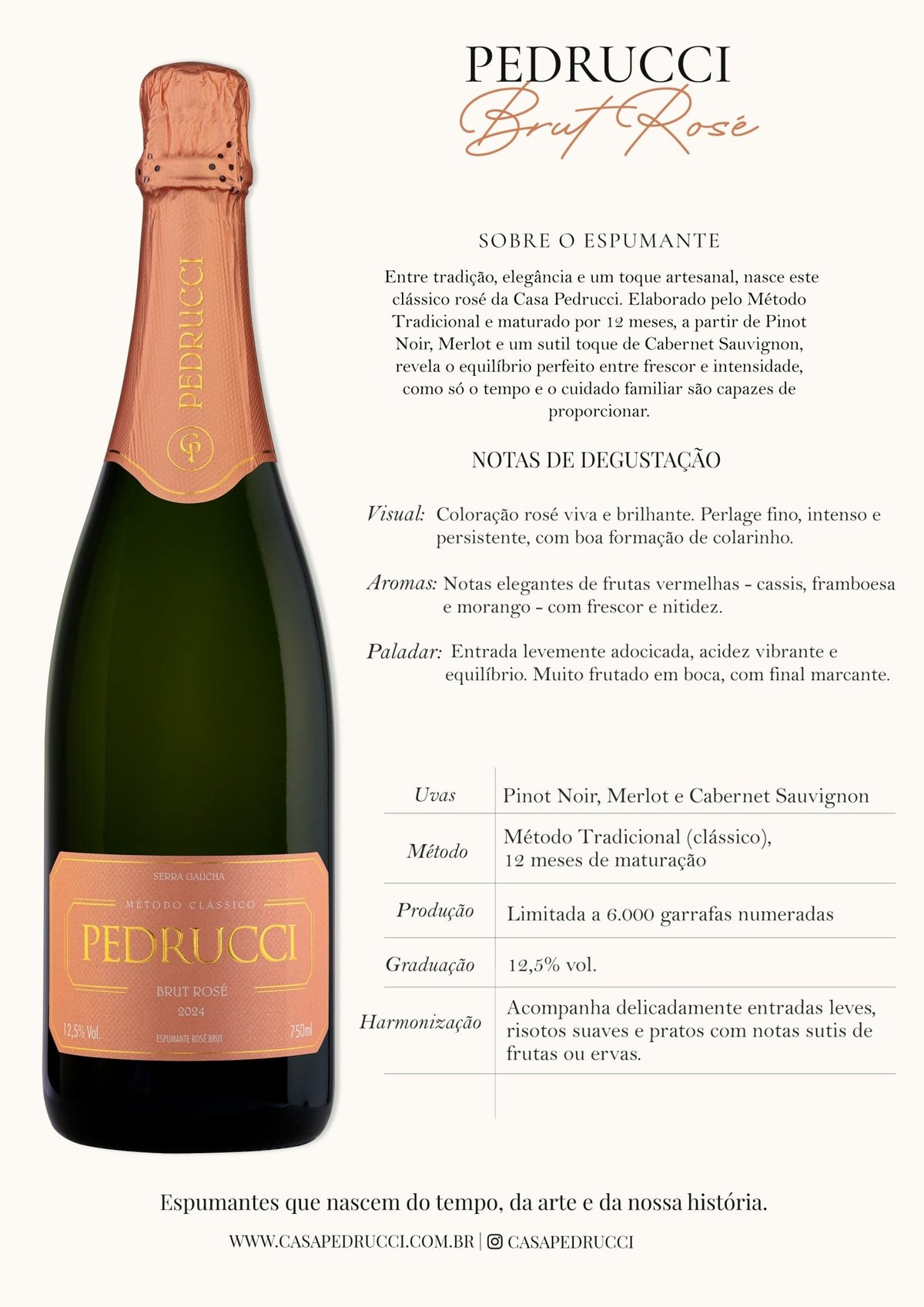 Casa Pedrucci Espumante Brut Rosé - Casa Pedrucci - Espumantes do Sul