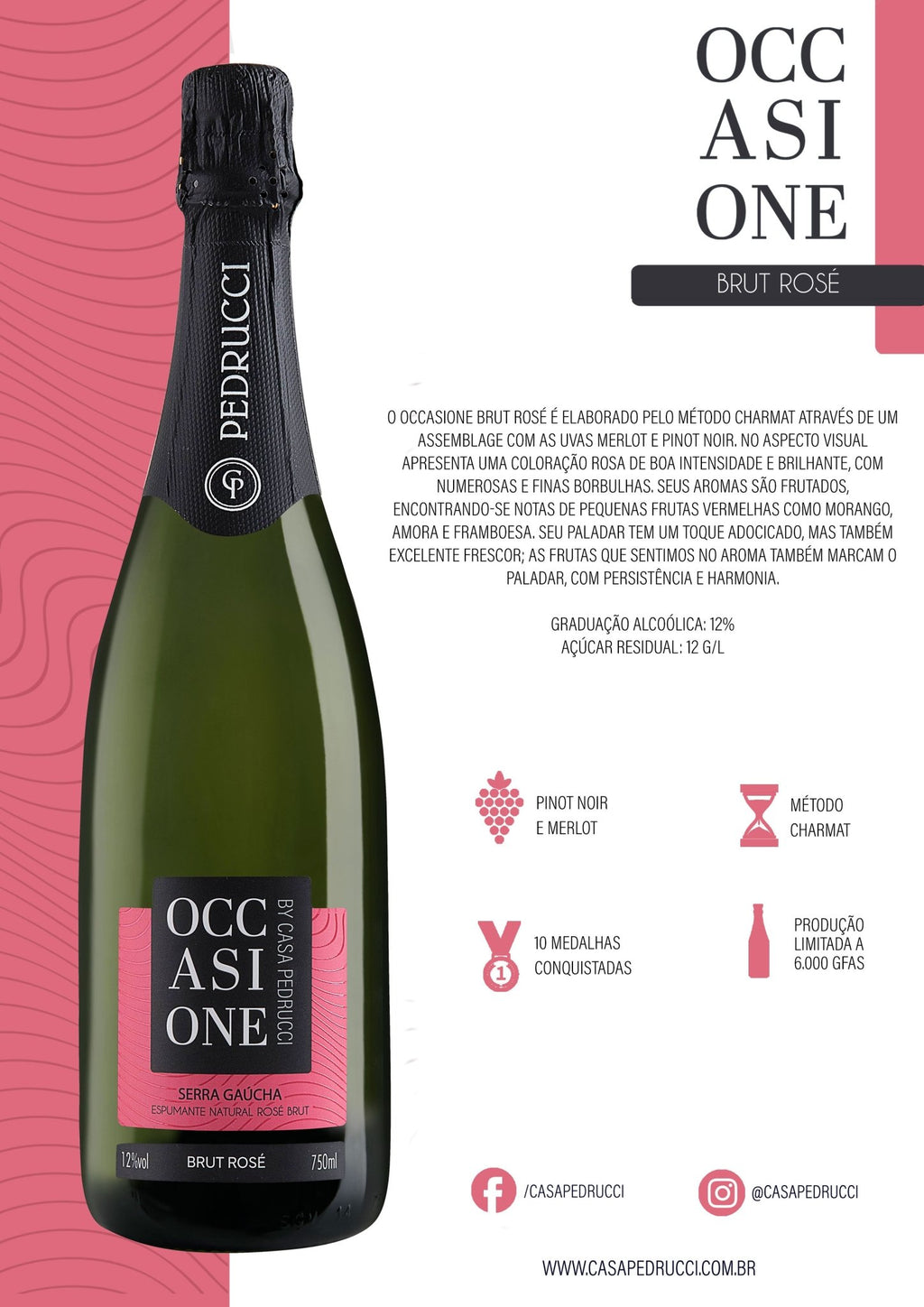 Casa Pedrucci Occasione Espumante Brut Rosé - Casa Pedrucci - Espumantes do Sul