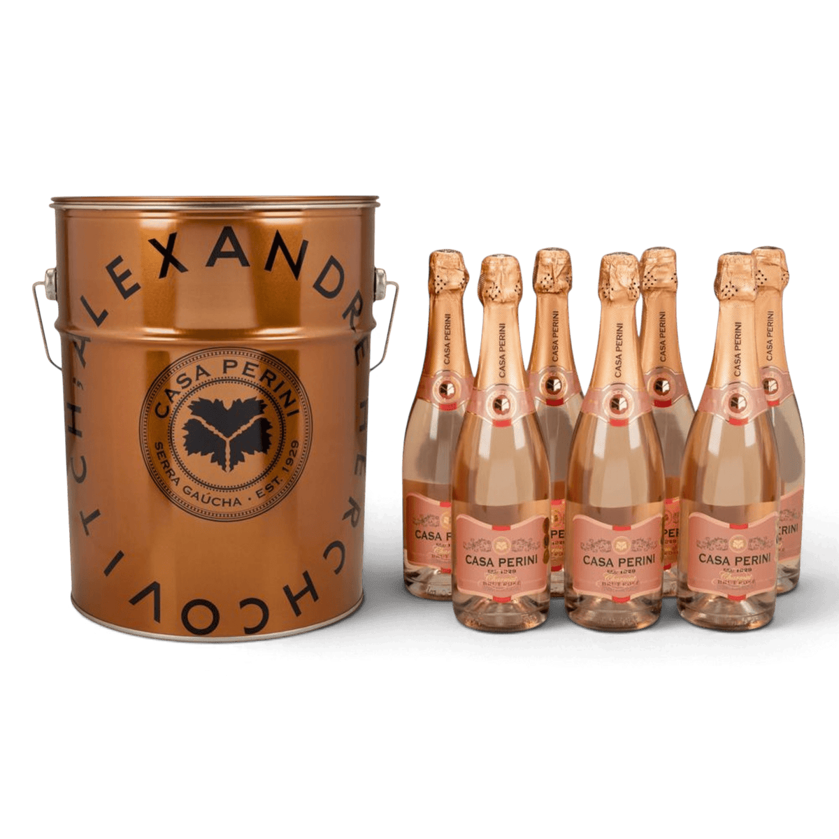Casa Perini Balde de Espumantes Brut Rosé - 7 x 750ml