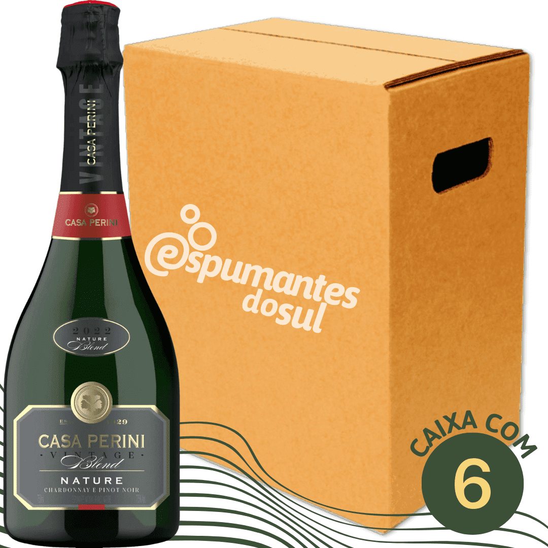 Casa Perini Vintage Blend Espumante Nature - Caixa com 6 - Casa Perini - Espumantes do Sul