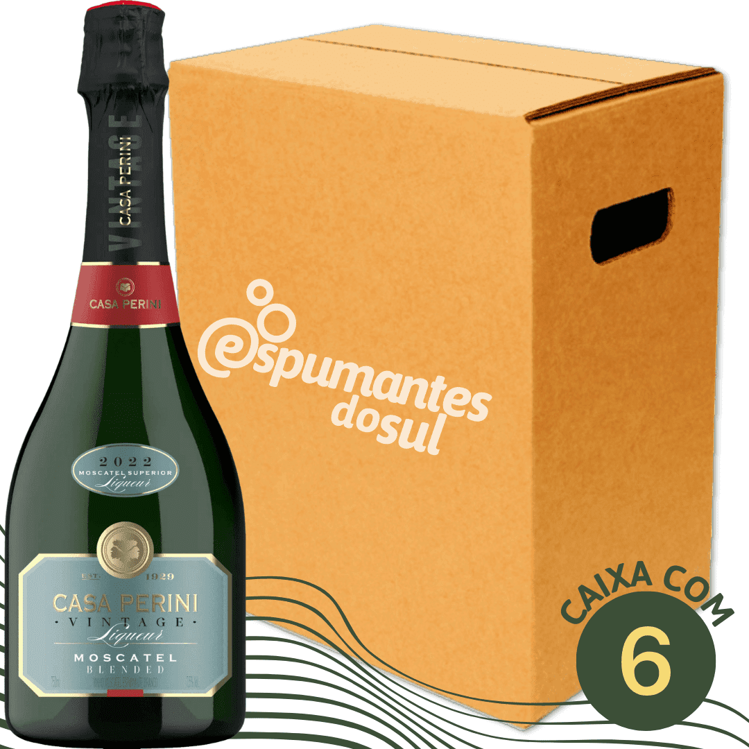 Casa Perini Vintage Liqueur Espumante Moscatel - Caixa com 6 - Casa Perini - Espumantes do Sul