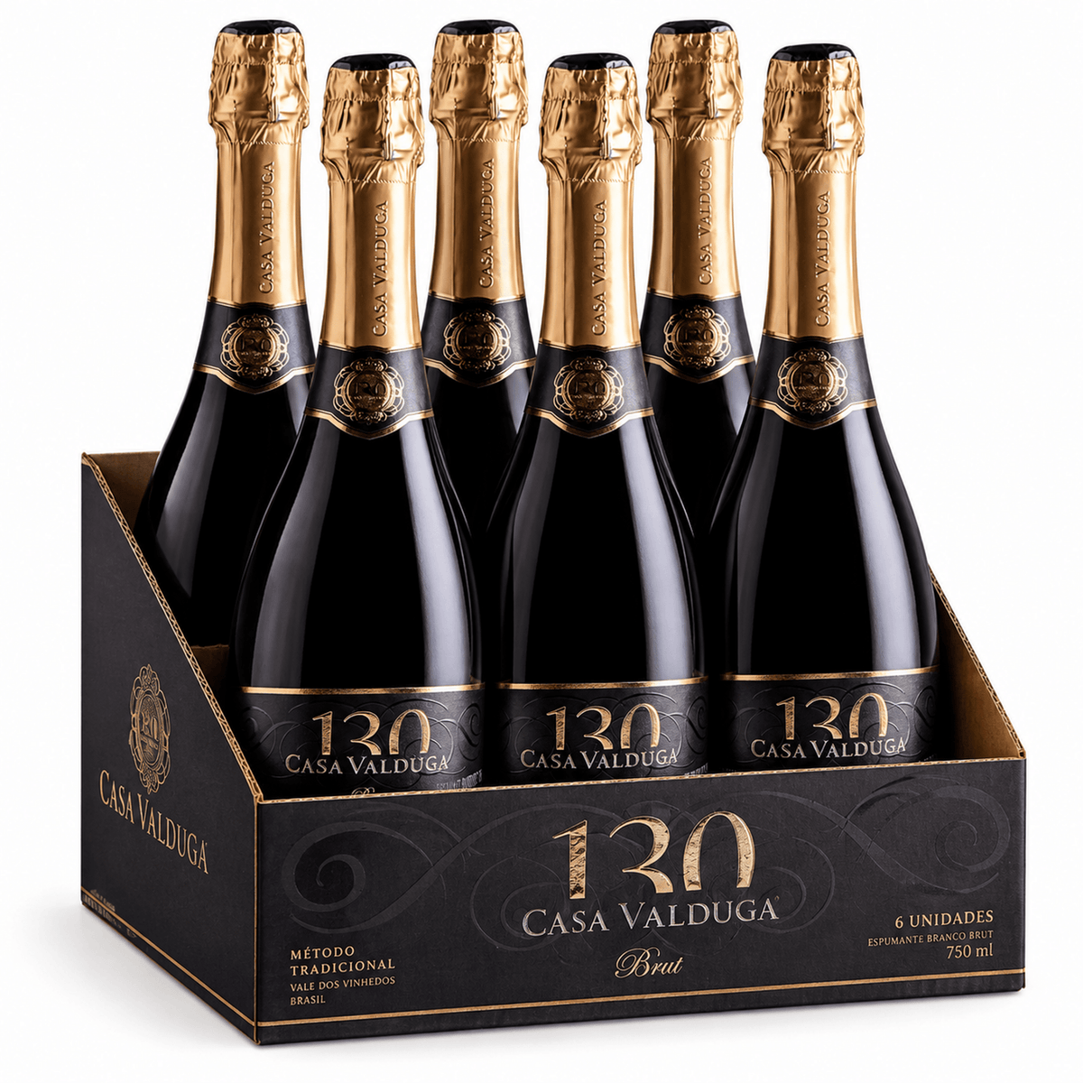 Casa Valduga 130 Espumante Brut - Caixa com 6 - Casa Valduga - Espumantes do Sul