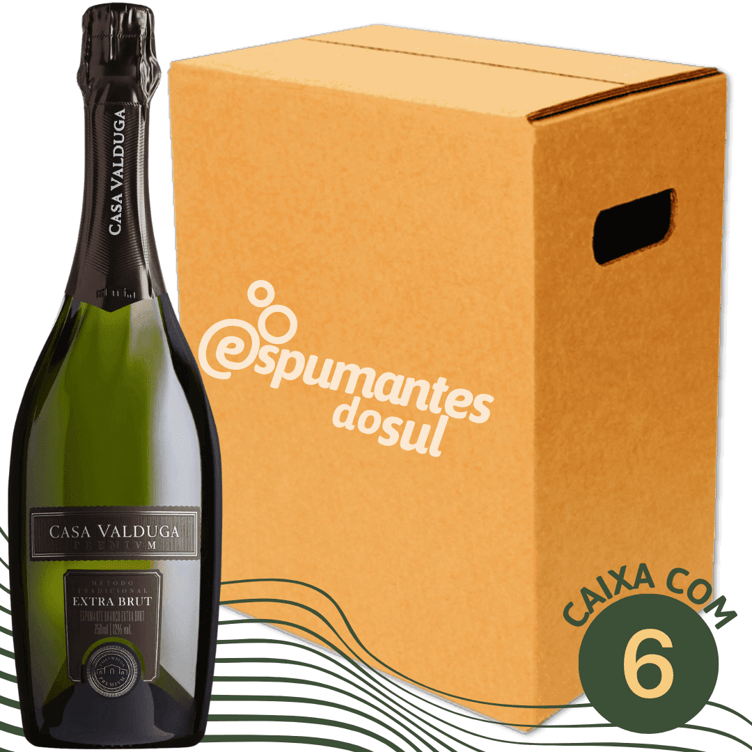 Casa Valduga Premivm Espumante Extra Brut - Caixa com 6 - Casa Valduga - Espumantes do Sul