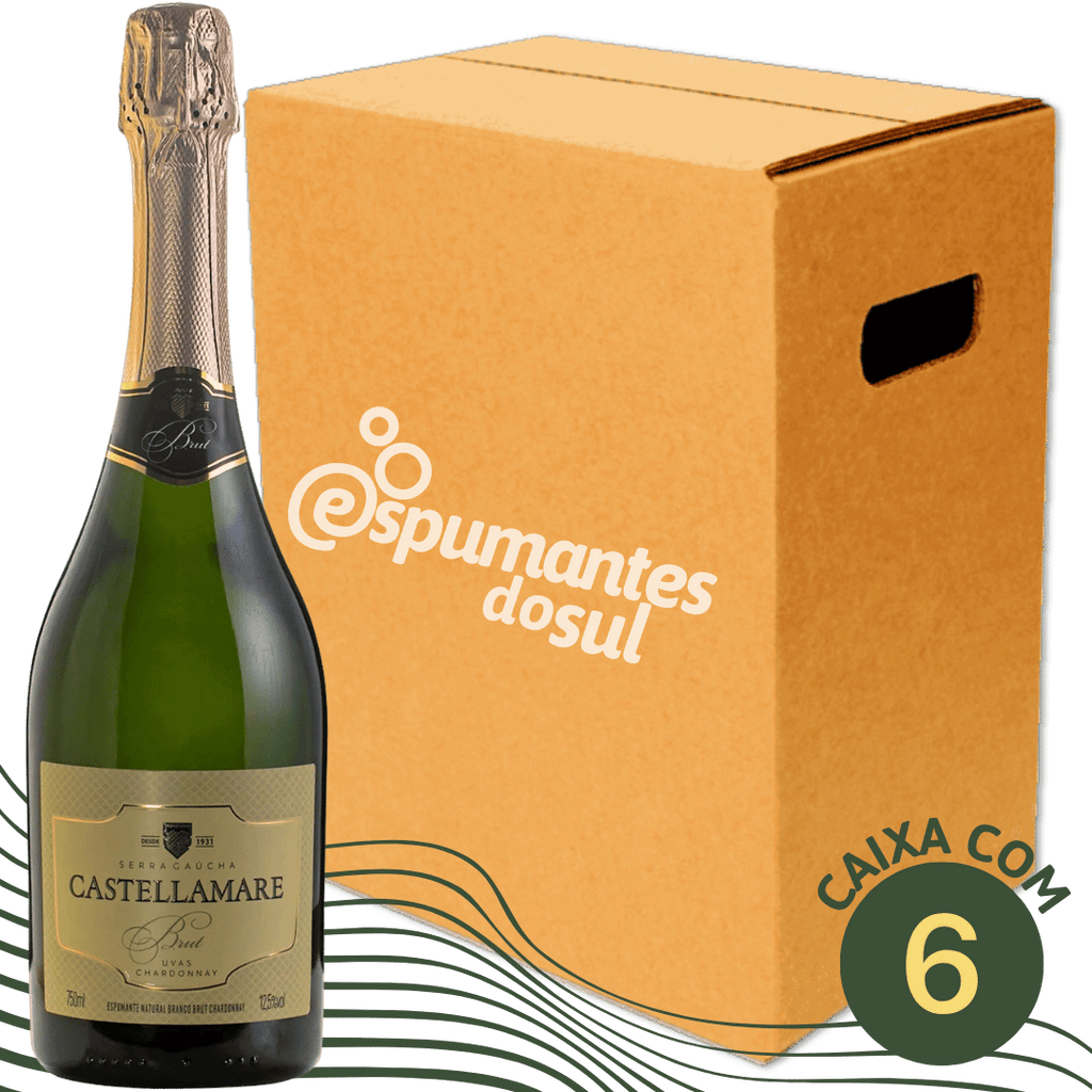 Castellamare Espumante Brut - Caixa com 6 - Castellamare - Espumantes do Sul