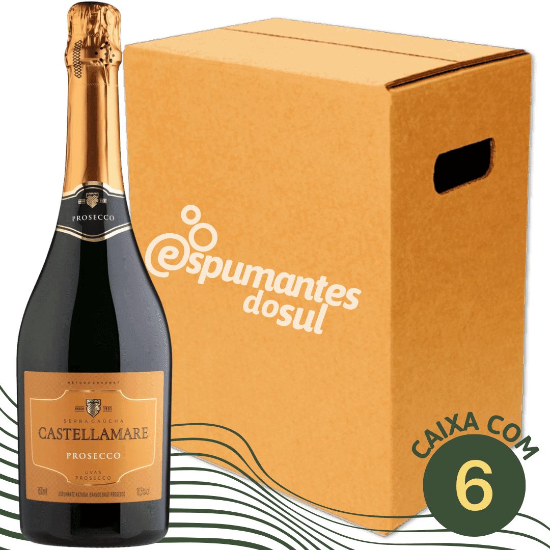 Castellamare Prosecco Espumante Brut - Caixa com 6 - Castellamare - Espumantes do Sul