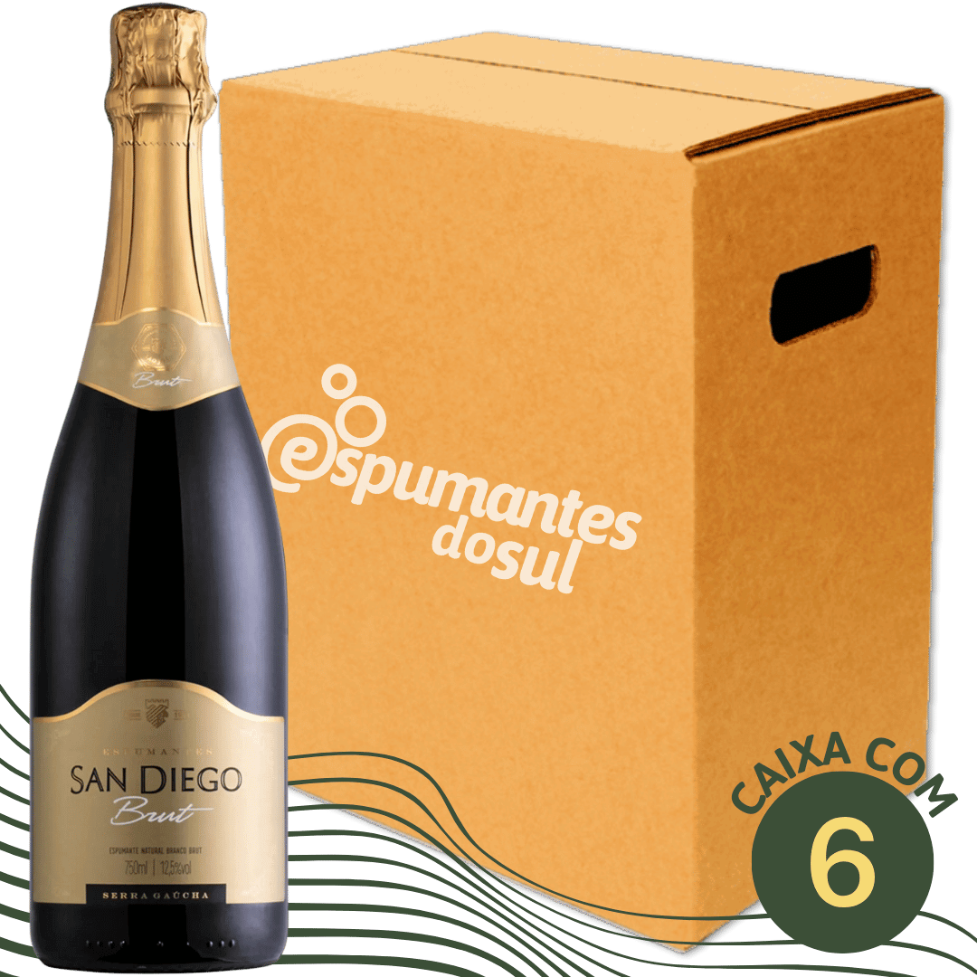Castellamare San Diego Espumante Brut - Caixa com 6 - Castellamare - Espumantes do Sul