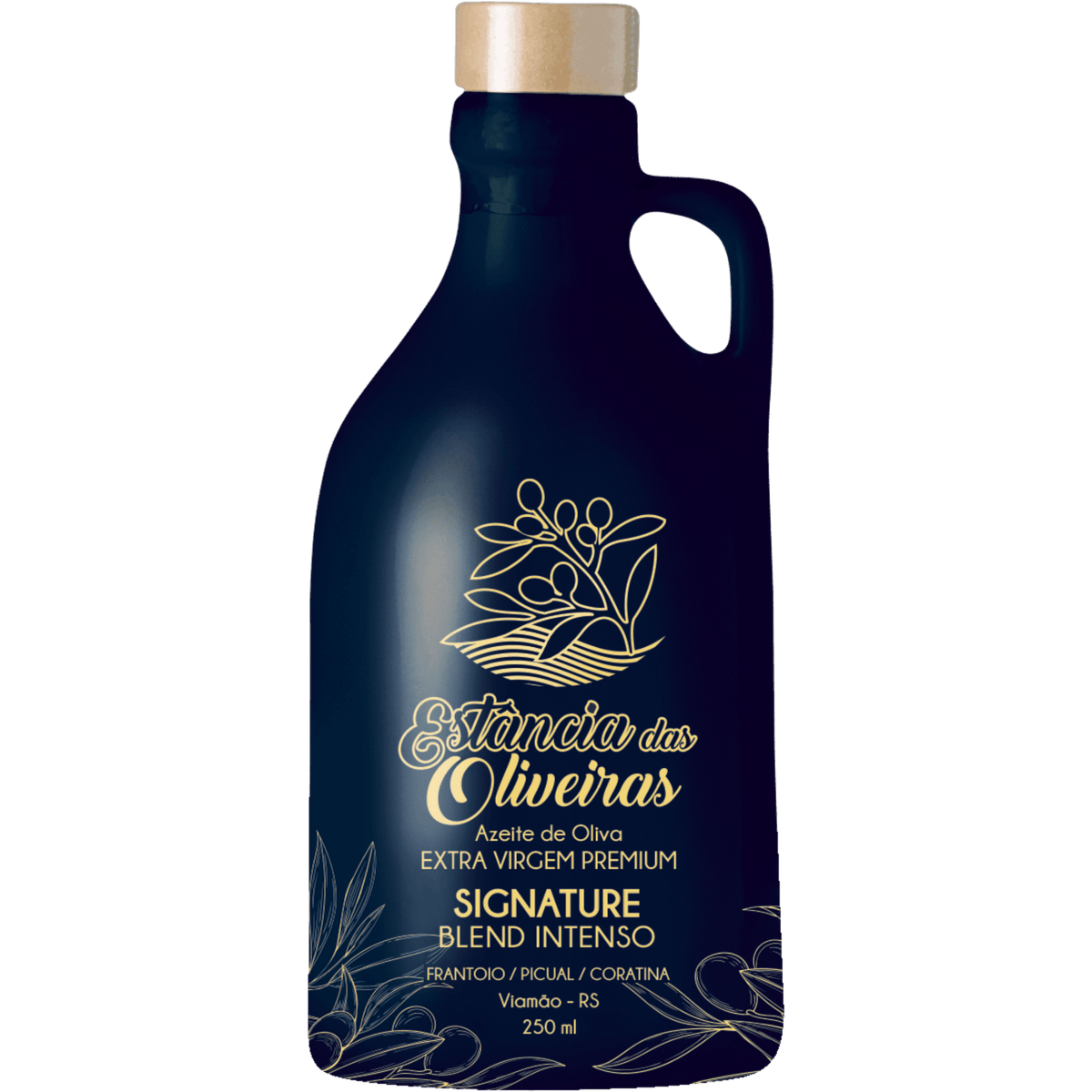 Estância das Oliveiras Azeite de Oliva Extra Virgem Blend Signature Cerâmica 250ml - Estância das Oliveiras - Espumantes do Sul