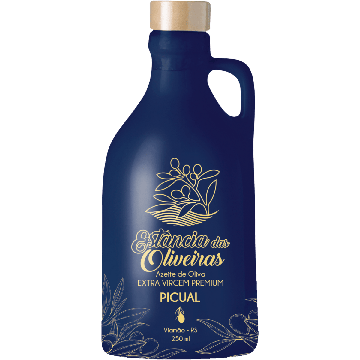 Estância das Oliveiras Azeite de Oliva Extra Virgem Picual Cerâmica 250ml - Estância das Oliveiras - Espumantes do Sul