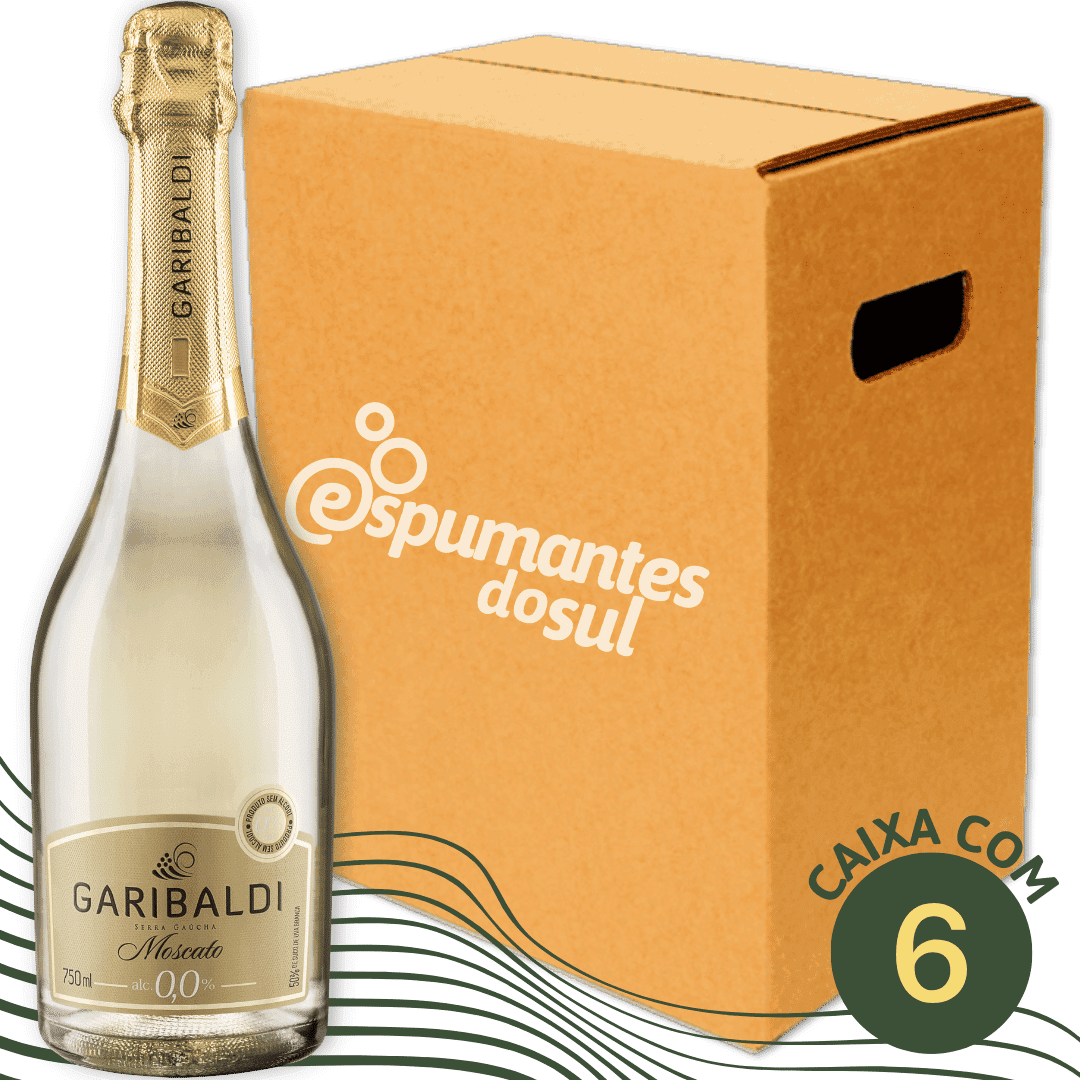 Garibaldi Zero Álcool 0,0% Moscato Espumante - Caixa com 6 - Garibaldi - Espumantes do Sul
