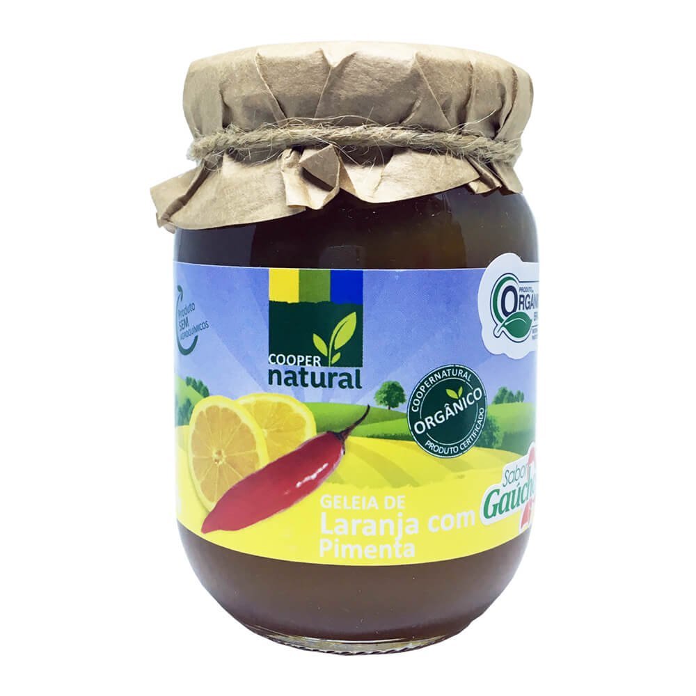 Geléia Orgânica de Laranja com Pimenta Coopernatural 300g - Coopernatural - Espumantes do Sul