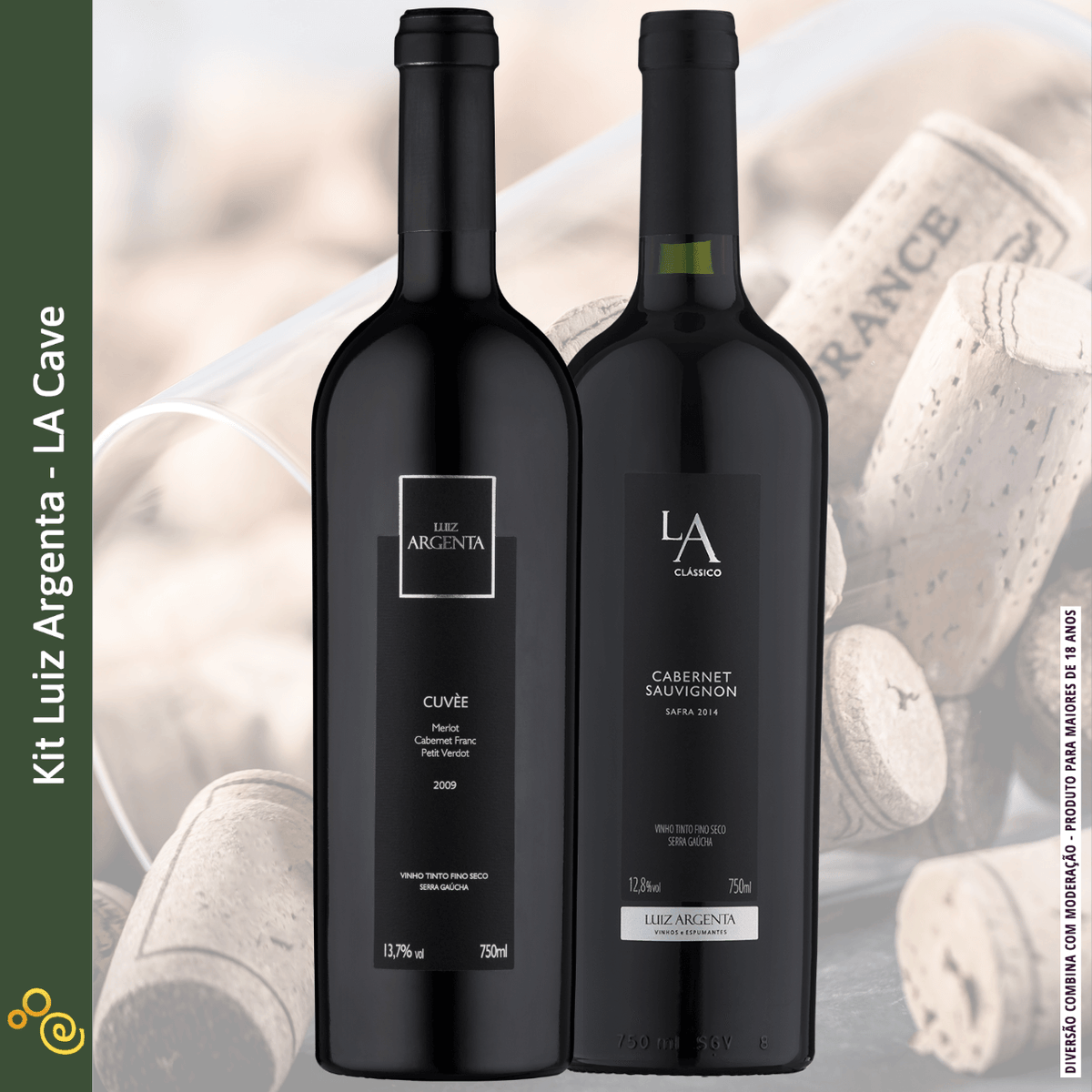 Kit Vinhos Cave Luiz Argenta - Luiz Argenta - Espumantes do Sul