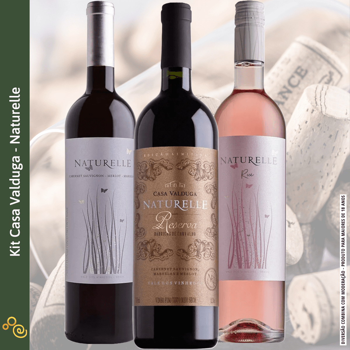Kit Vinhos Naturelle Casa Valduga - Casa Valduga - Espumantes do Sul