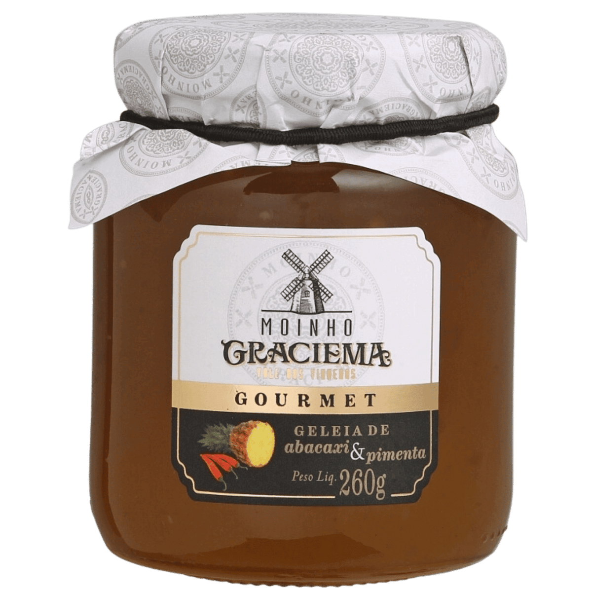 Moinho Graciema Gourmet Geleia de Abacaxi com Pimenta 260g - Moinho Graciema - Espumantes do Sul