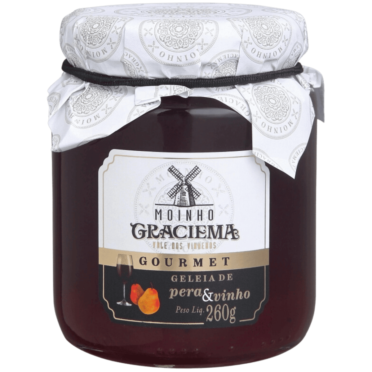 Moinho Graciema Gourmet Geleia De Pêra com Vinho 260g - Moinho Graciema - Espumantes do Sul