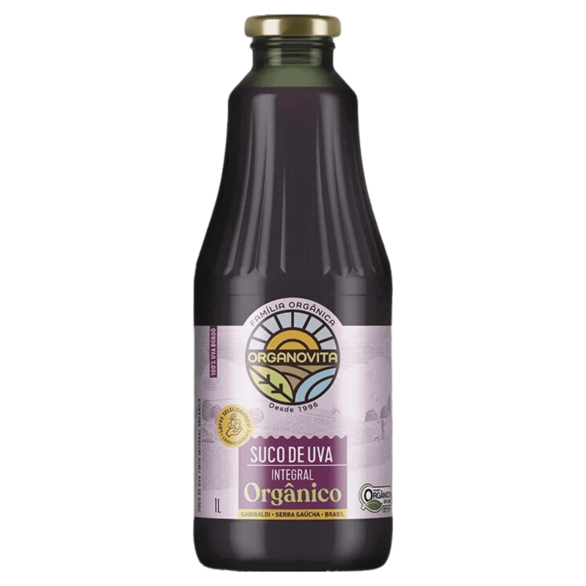 Organovita Suco de Uva Integral Bordô 1L - Organovita - Espumantes do Sul