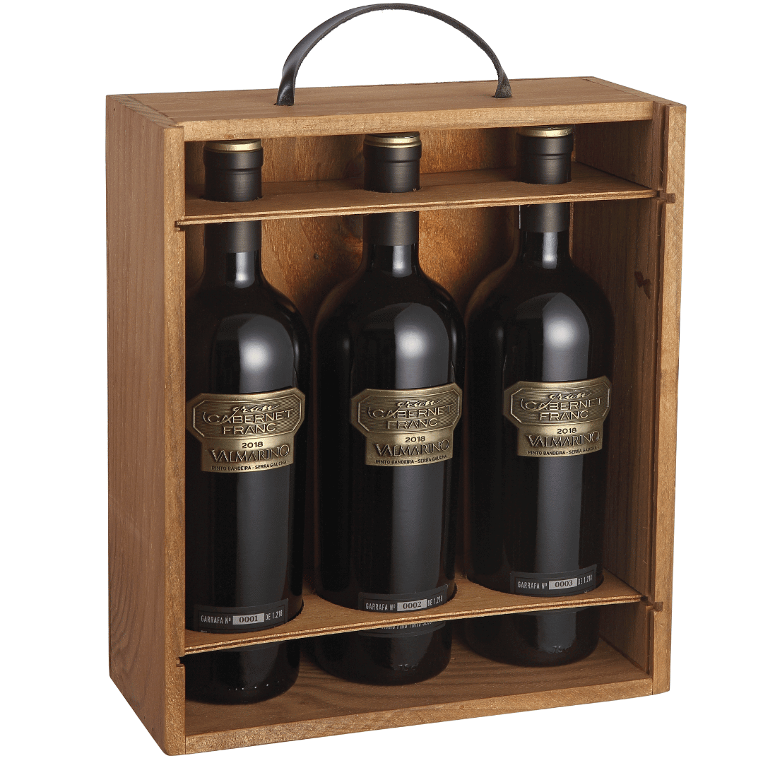 Valmarino Gran Cabernet Franc - CX 03 unidades - Valmarino - Espumantes do Sul