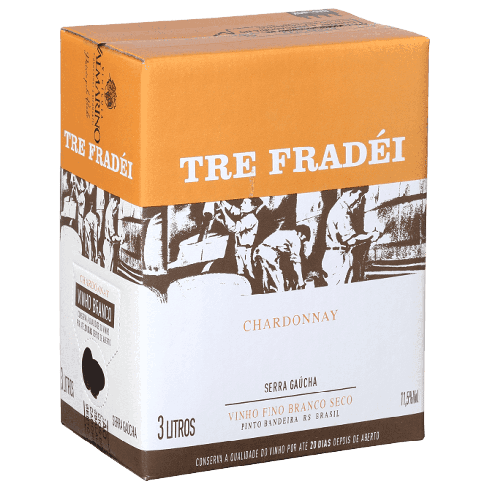 Valmarino Tré Fradei Chardonnay Bag in Box 3L - Valmarino - Espumantes do Sul