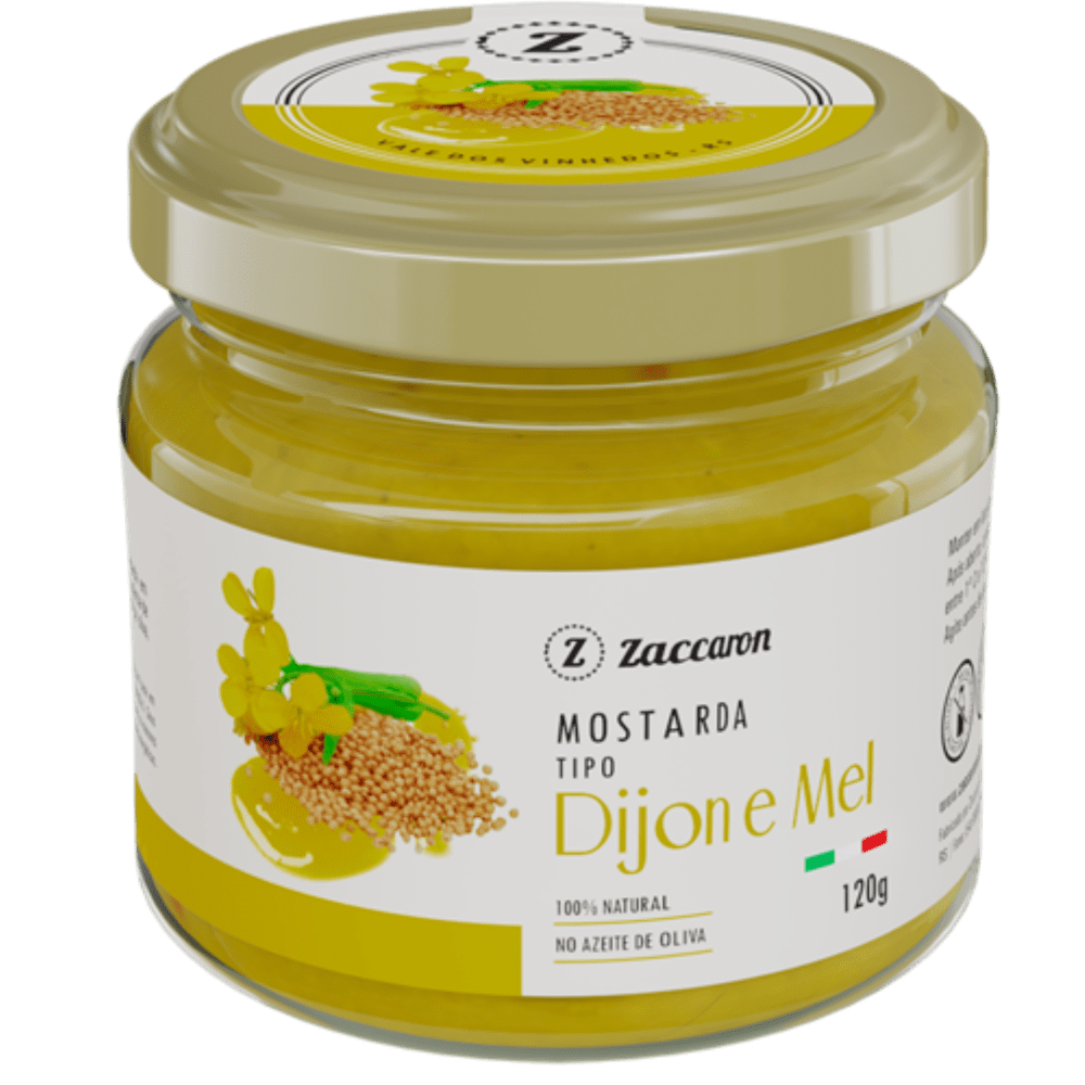 Zaccaron Mostarda Tipo Dijon e Mel 120g - Zaccaron - Espumantes do Sul